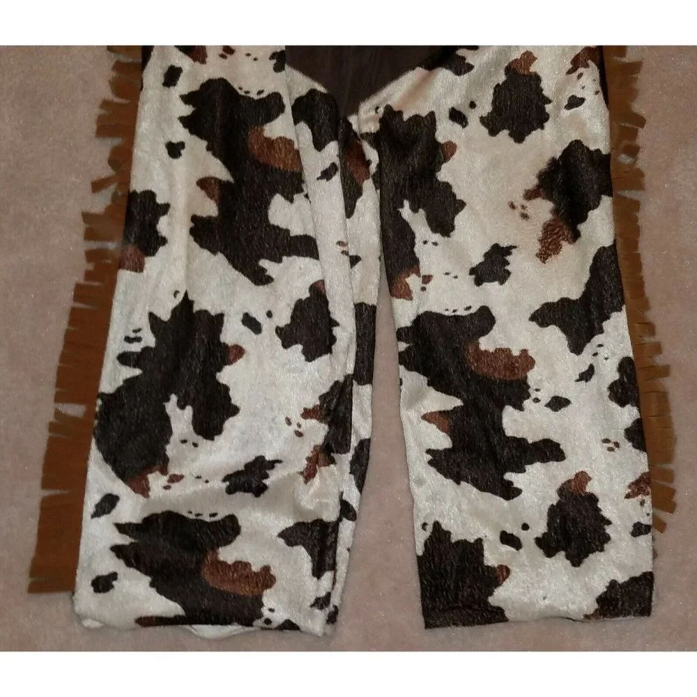 AS IS Gymboree Girls Cowgirl Pants Size 7-8 Halloween Costume Brown Fringe AS IS